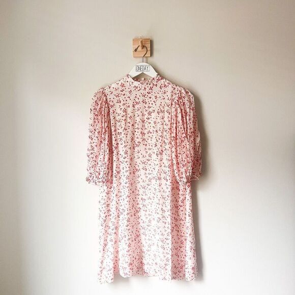 NWT GANNI Georgette Mini Dress Size 36 - Picture 5 of 10